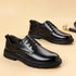 Men's Leather Oxford Shoes for Business and Office Wear Comfortable Slip-Resistant Flats